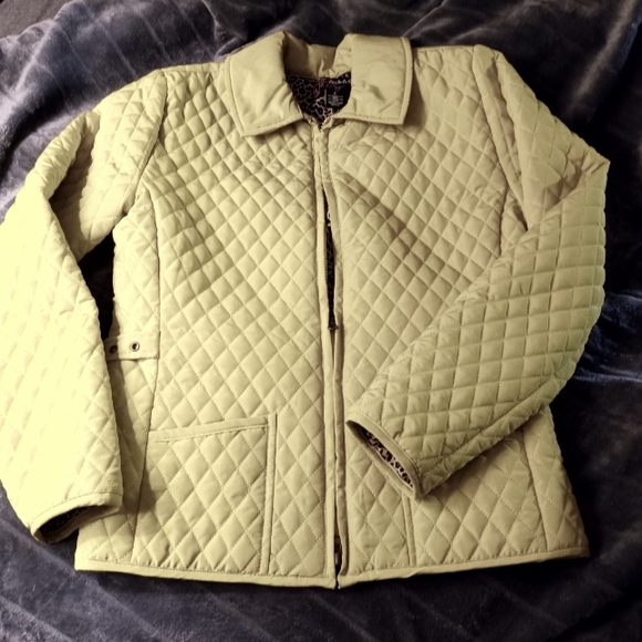 Peck & Peck Jackets & Blazers - Peck & Peck Light Green Quilted Jacket